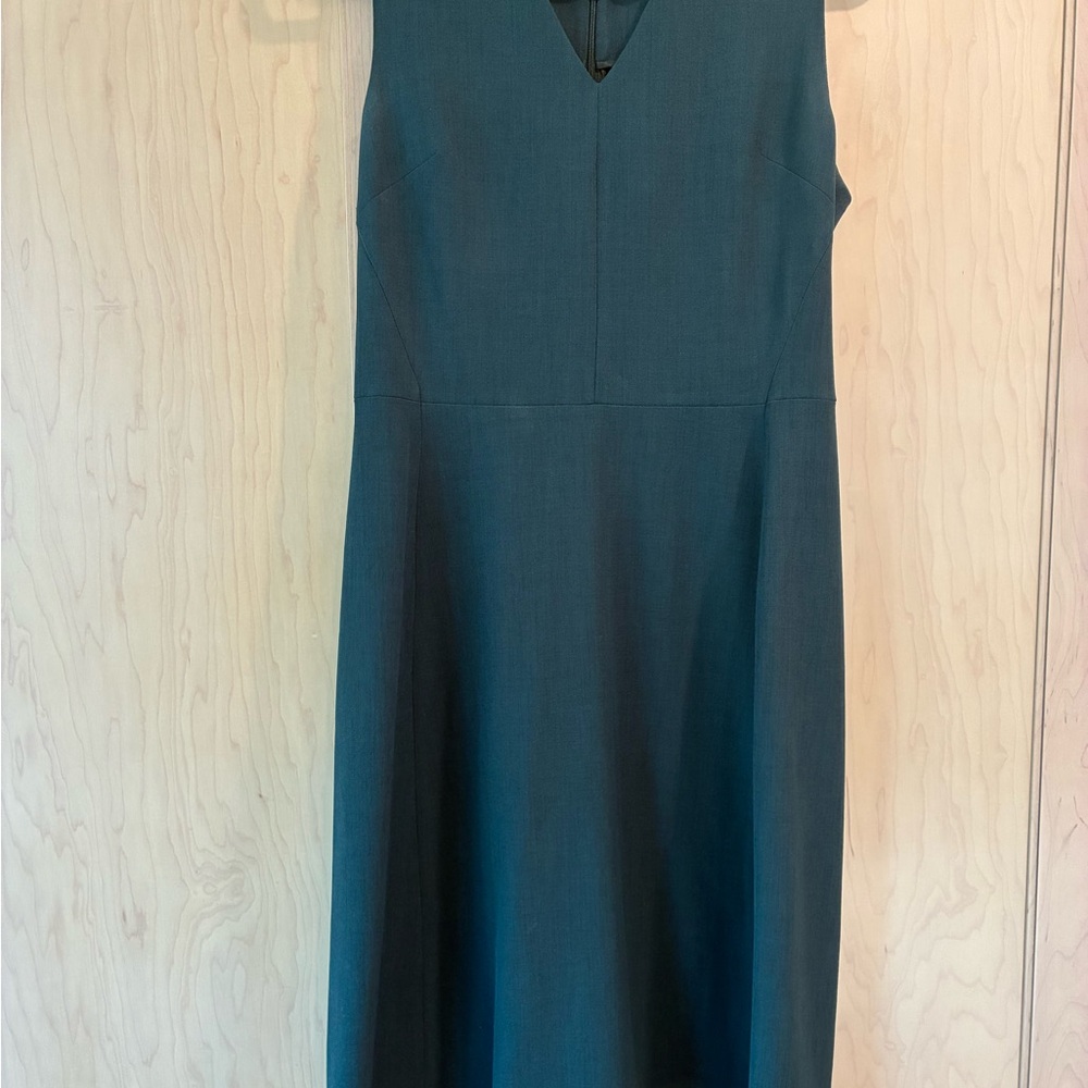 MM Lafleur Teal V-Neck Midi Dress